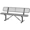 Global Industrial 72L Expanded Metal Mesh Bench w/Back Rest, Gray 277154GY - alternate 1